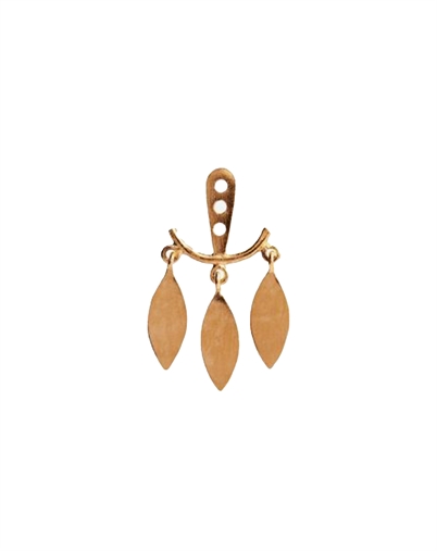 Stine A - Dancing Three Leaves Behind Ear Single Ørering - Guldfarvet